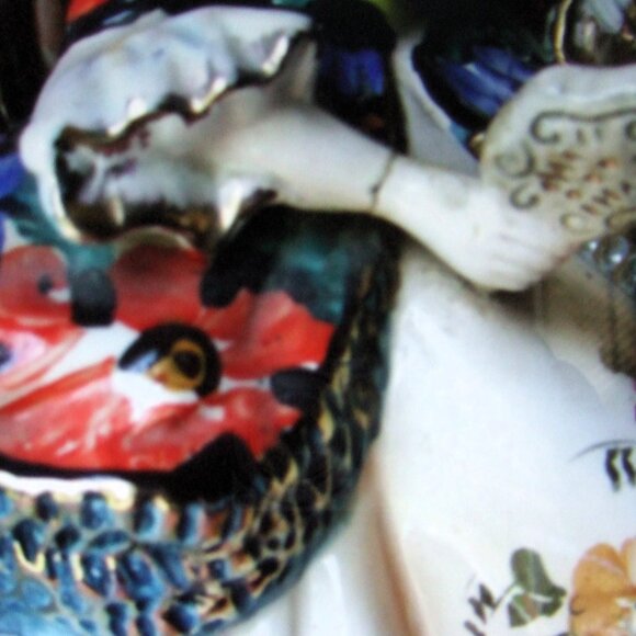 Capodimonte (?) Italian Porcelain  15" Victorian Figurine - Picture 3 of 4